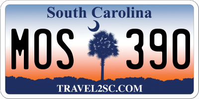 SC license plate MOS390