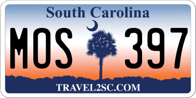 SC license plate MOS397