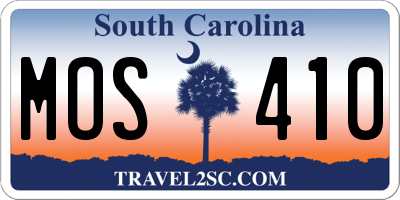 SC license plate MOS410
