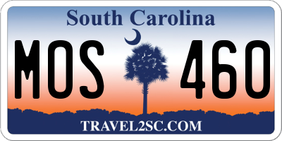 SC license plate MOS460