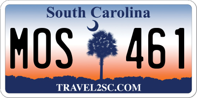 SC license plate MOS461