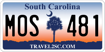 SC license plate MOS481