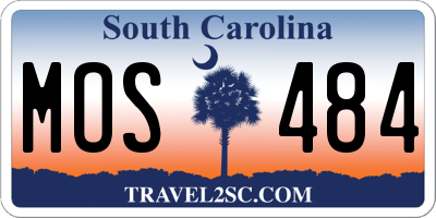 SC license plate MOS484