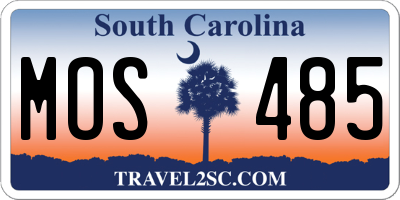 SC license plate MOS485