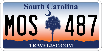 SC license plate MOS487