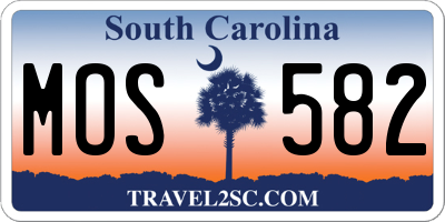 SC license plate MOS582