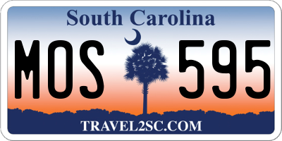SC license plate MOS595