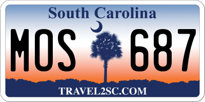 SC license plate MOS687