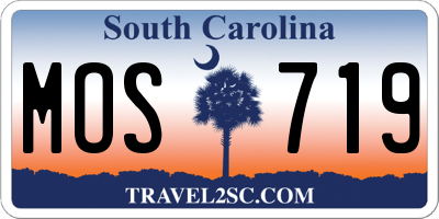 SC license plate MOS719