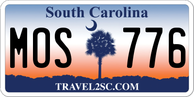 SC license plate MOS776