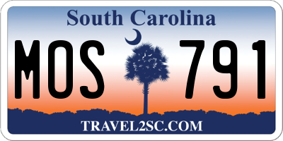 SC license plate MOS791