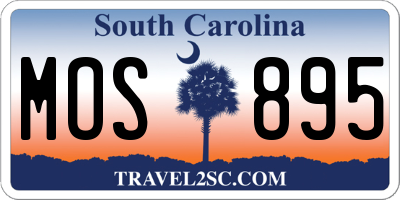 SC license plate MOS895
