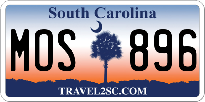 SC license plate MOS896