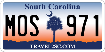 SC license plate MOS971