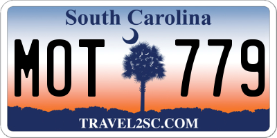 SC license plate MOT779