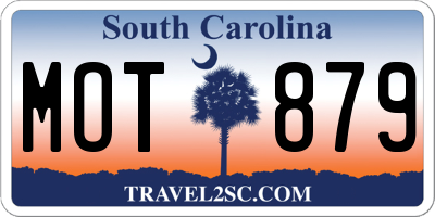 SC license plate MOT879