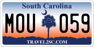 SC license plate MOU059