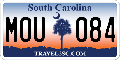 SC license plate MOU084