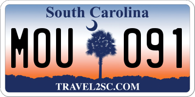 SC license plate MOU091