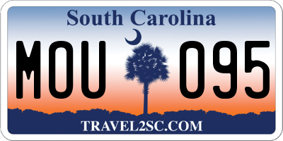 SC license plate MOU095
