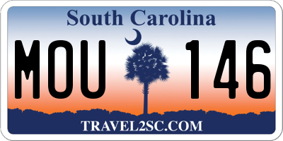 SC license plate MOU146
