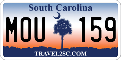 SC license plate MOU159