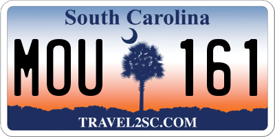 SC license plate MOU161