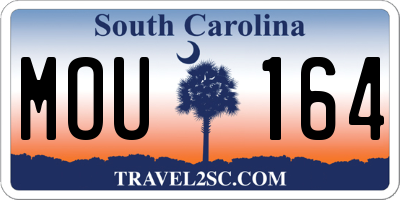 SC license plate MOU164