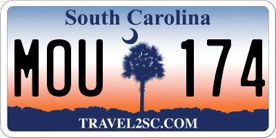 SC license plate MOU174