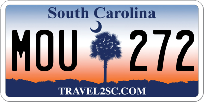 SC license plate MOU272