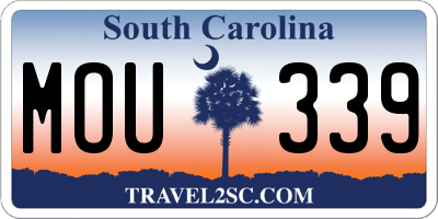 SC license plate MOU339