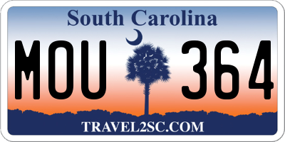 SC license plate MOU364