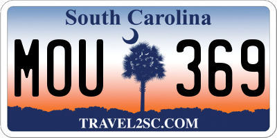 SC license plate MOU369