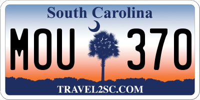 SC license plate MOU370