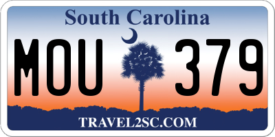 SC license plate MOU379