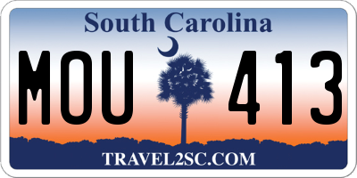 SC license plate MOU413