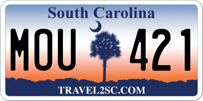 SC license plate MOU421