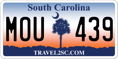 SC license plate MOU439