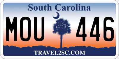 SC license plate MOU446
