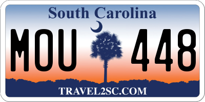 SC license plate MOU448