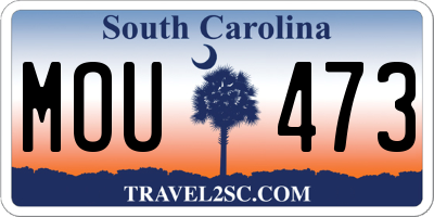 SC license plate MOU473