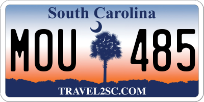 SC license plate MOU485