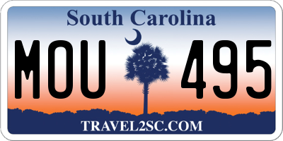 SC license plate MOU495