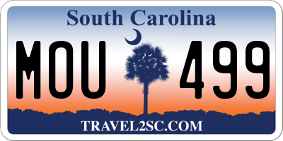 SC license plate MOU499