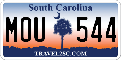 SC license plate MOU544