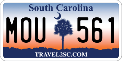 SC license plate MOU561