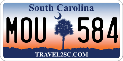 SC license plate MOU584