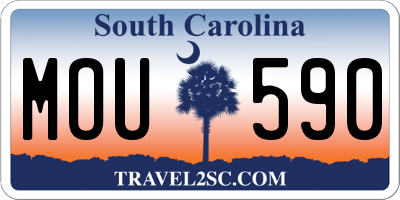SC license plate MOU590