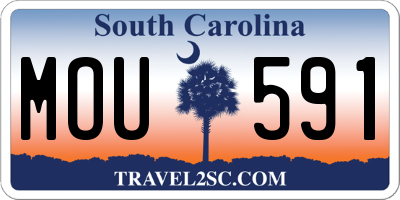 SC license plate MOU591