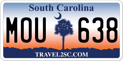 SC license plate MOU638